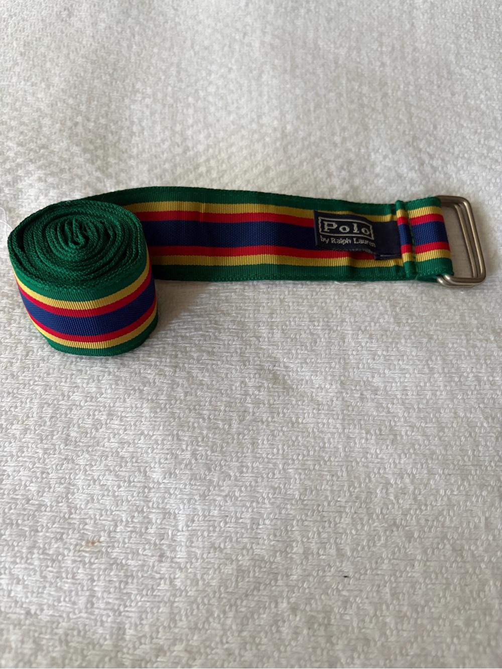 POLO RALPH LAUREN-Vintage 80's 90's Grosgrain Ribbon D-Ring Belt Preppy classic